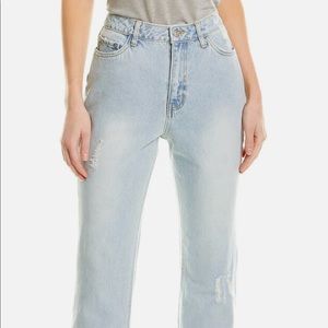 Avec Les Filles 🇫🇷 slightly flared distressed hem jeans. New!